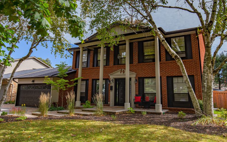Fancy Shoreacres Burlington Red Brick Home